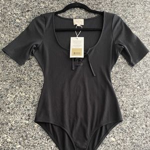 Sezane Kim Bodysuit NWT M Black